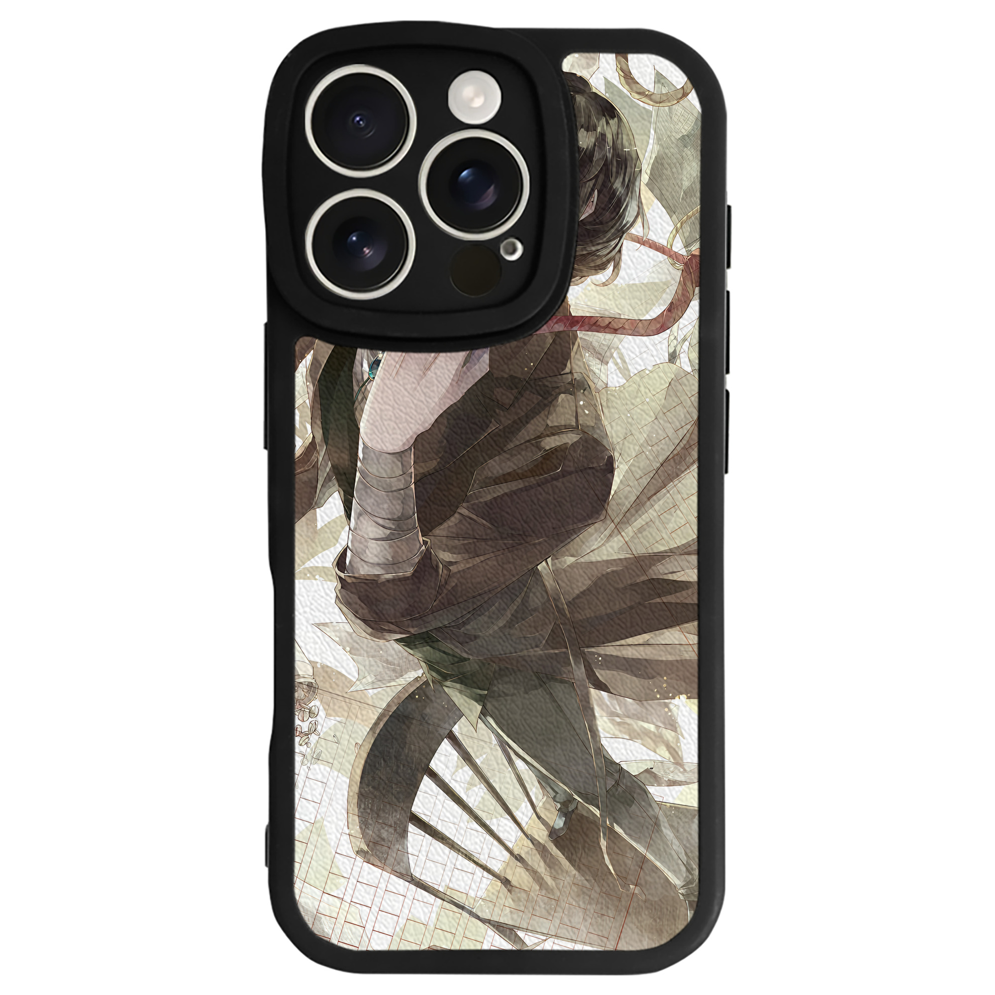 （画像用） 文豪ストレイドッグス Bungo Stray Dogs 【iPhone 16シリーズ対応】シリコンスマホケース（レザー調） 材質：シリコン